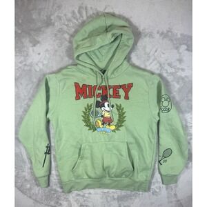 Disney Mickey‎ Mouse & Co Large Long Sleeve Graphic Hoodie Green Tennis